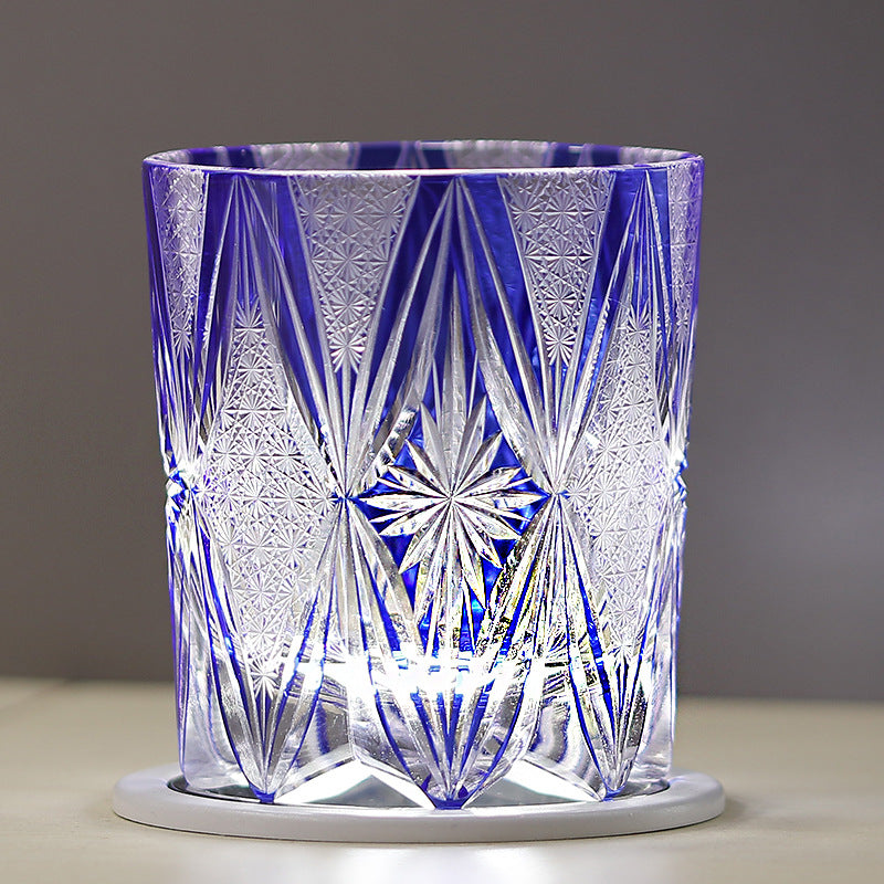 Hand Carved Crystal Drinking Glass Cup - A Touch of Elegance